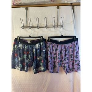 2‎ Meundies boxers xl? 32” waist Octopus Hummingbird